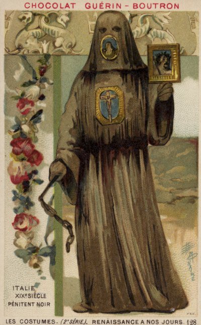 Pénitent noir, Italie, 19ème siècle - French School