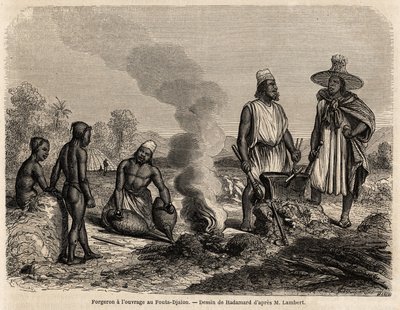 Forgeron au travail à Fouta Djalon - French School