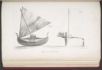 Bateau des îles Caroline, de Voyage pittoresque autour du monde, avec des portraits de sauvages d