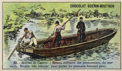 Bateau des constructeurs de ponts militaires français - French School