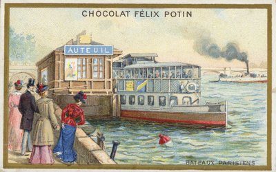 Bateaux sur la Seine, Paris - French School
