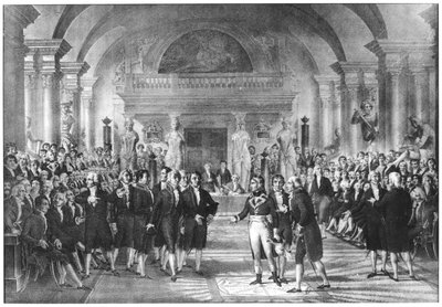 Bonaparte, Premier Consul (1769-1821) visitant les membres de l