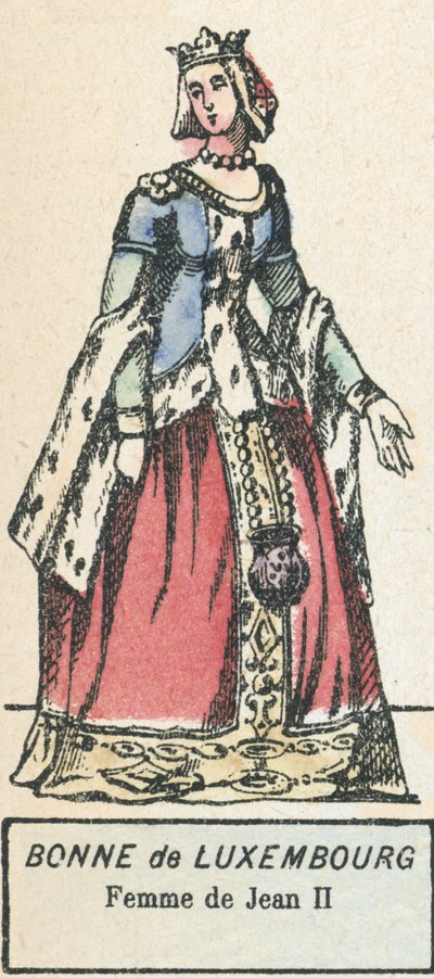 Bonne de Luxembourg, femme de Jean II - French School