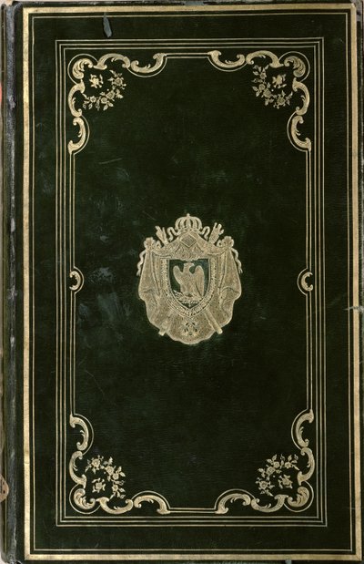 Reliure de livre avec les armoiries de Napoléon Bonaparte (1769-1821) - French School