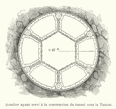 Bouclier ayant servi à la construction du tunnel sous la Tamise - French School