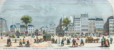 Boulevard des Filles du Calvaire et Boulevard du Temple - Rue Pont aux Choux - Rue des Filles-du-Calvaire - Rue Saintonge - Gravure dans « Tableau-de-Paris » par Edmond Texier 1852 - French School