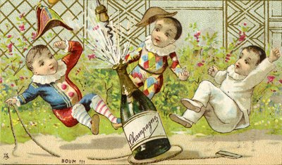 Boum!!! Champagne!, vers 1895 - French School
