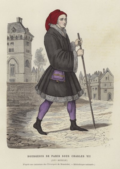 Bourgeois parisien du règne de Charles VII, 15ème siècle - French School