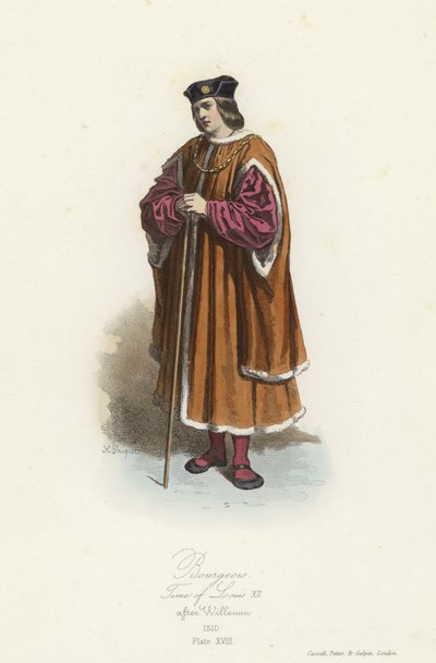 Costume bourgeois, règne de Louis XII de France - French School