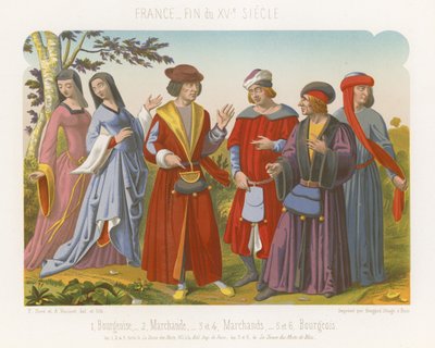 Bourgeoise, marchands et bourgeois - French School