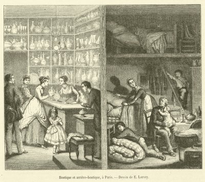 Boutique et arrière-boutique, à Paris - French School