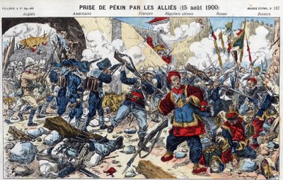 Révolte des Boxers (1898-1900) : capture de Pékin par les alliés le 15 août - French School