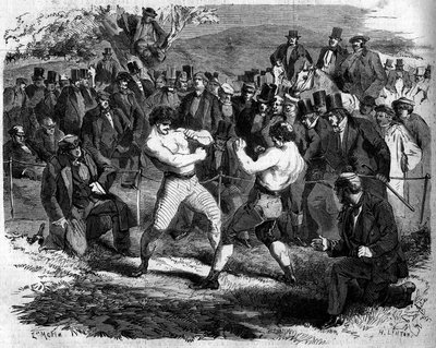 Combat de boxe entre l