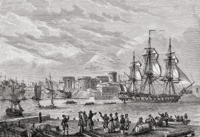 Brest en 1791, gravé par Le Breton, de 