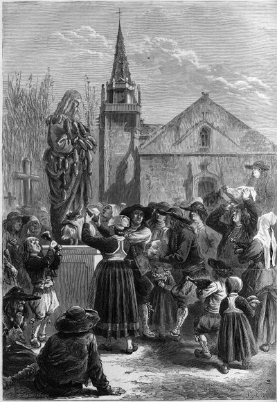 Coutume bretonne : « festar goadgennon » ou « la fête des boudins ». Les habitants d