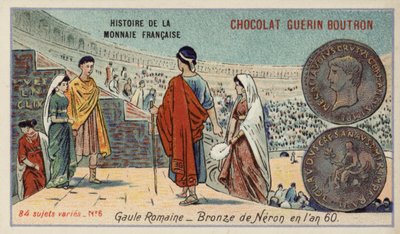 Pièce de bronze de Néron, Gaule romaine, 60 - French School