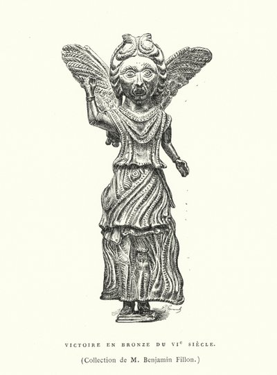 Figure en bronze de la Victoire, VIe siècle - French School