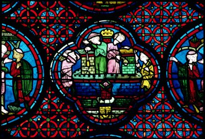 Constructeurs au travail, XIIIe siècle - French School