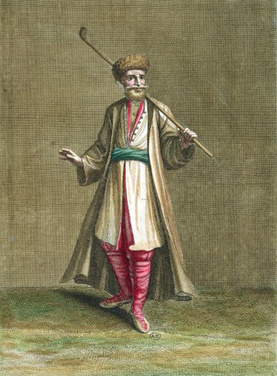 Costume bulgare, illustration du Recueil de Costumes du Levant, 1707-8 - French School