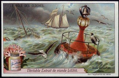 Bouée avec cloche pour avertir les bateaux - chromo Liébig - French School