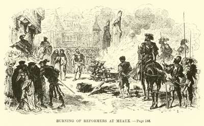 Brûlage des réformateurs à Meaux - French School