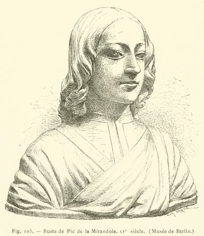 Buste de Pic de la Mirandole, XVe siècle, Musée de Berlin - French School