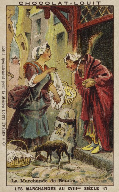 Vendeur de beurre, 18ème siècle - French School