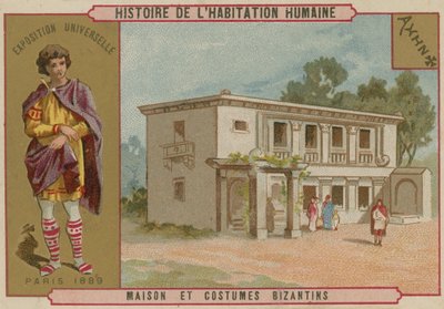 Maison et costumes byzantins - French School