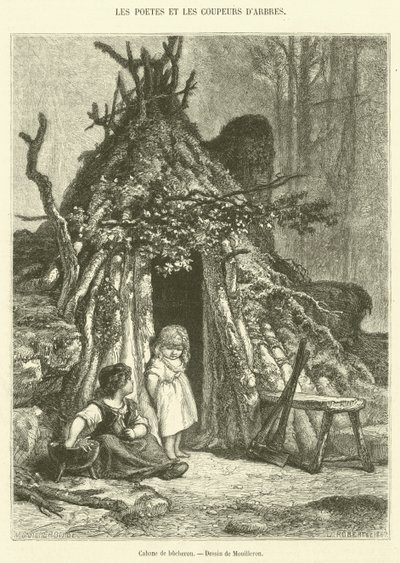 Cabane de bucheron - French School