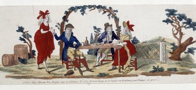 Café à Paris : chez Chereau, rue Jacques - gravure - French School