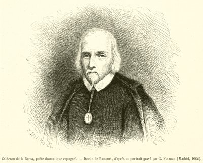 Calderon de la Barca, poète dramatique espagnol (gravure) - French School