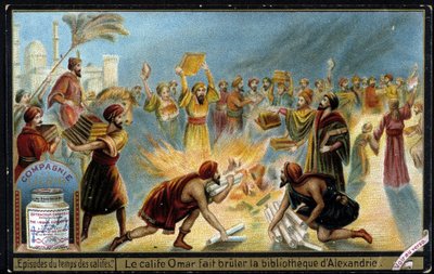 Le calife Omar brûle la bibliothèque d