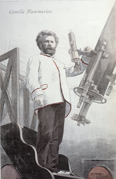 Camille Flammarion (1842-1925) de La Revue Illustrée, publié en janvier 1891 - French School