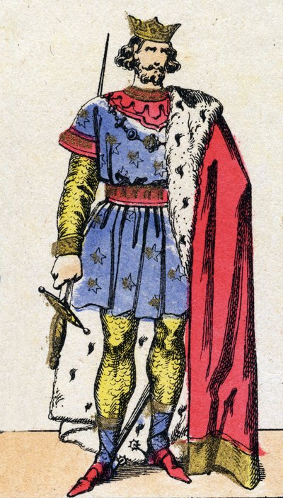 Dynastie capétienne : Portrait de Louis VIII dit le Lion (1187-1226), Roi des Francs de 1223 à 1226. Imagerie d
