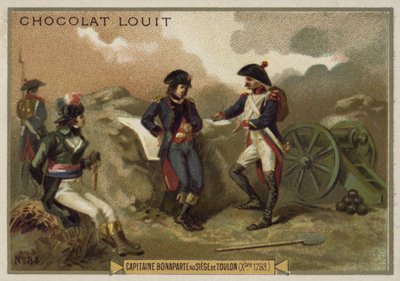 Le capitaine Napoléon Bonaparte au siège de Toulon, Guerres révolutionnaires françaises, décembre 1793 - French School