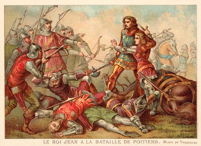 Capture de Jean II de France à la bataille de Poitiers - French School