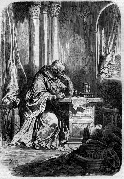 Cardinal amant de la Papesse Jeanne (Pape de 855 à 858) - French School
