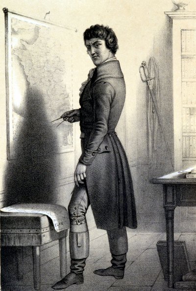 Carnot ou le Grand Carnot (1753 - 1823) - dans "Galerie historique de la Révolution française" par Albert Maurin - French School