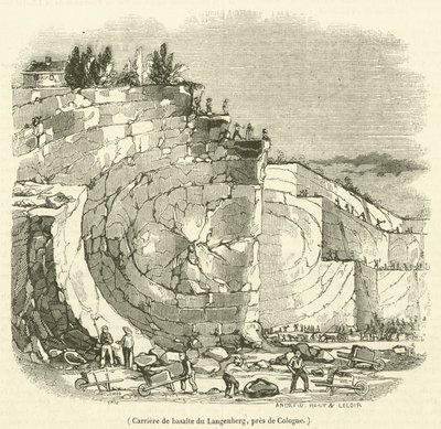 Carrière de basalte du Langenberg, près de Cologne - French School