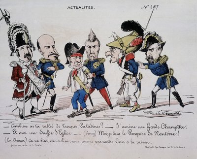 Caricature sur la Commune « Actualités - Combien de troupes avez-vous ralliées, Paladine ? - J