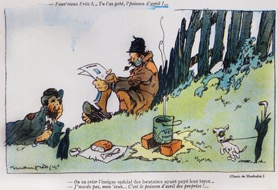 Caricature représentant deux vagabonds, de l