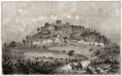Château de Preny (gravure, vers 1860) - French School