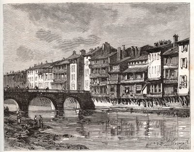 Castres - Languedoc-Roussillon-Midi-Pyrénées - gravure dans "La France illustrée : géographie, histoire, administration statistique" par V.-A. Malt-Brown. 1884 - French School
