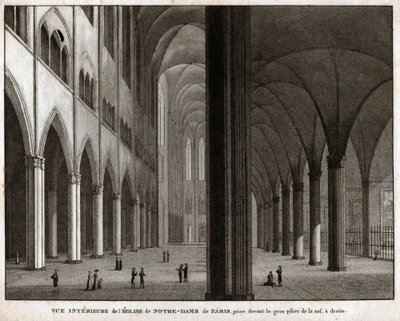 Cathédrale Notre-Dame de Paris (gravure, vers 1850) - French School