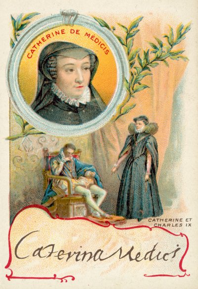 Catherine de Médicis et son mari, Charles IX de France - French School