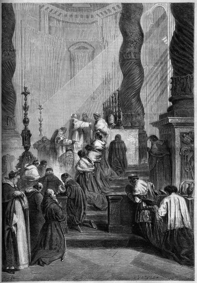 Rite catholique - Pâques - 1860 : Pape Pie IX (ou Pio 9) - French School