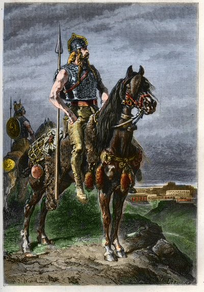 Cavalier Gaulois - Gaulois à cheval dans l