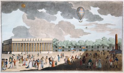Célébration de la Fête de la Bastille, 14 juillet sur les Champs-Élysées, Paris en 1801 - French School