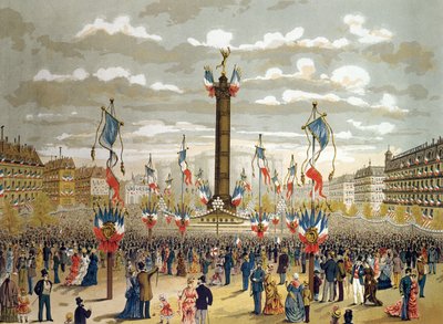 Célébration du Quatorze Juillet à la Place de la Bastille, Paris, 14 juillet 1880 - French School