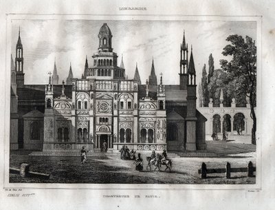 Certosa di Pavia - Chartreuse de Pavie - Gravure de « L